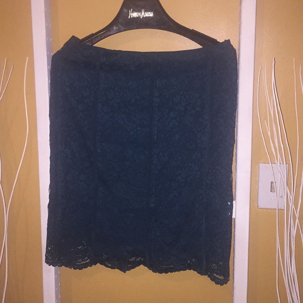 Tory Burch blue Lace Everett Skirt Sz 6 - Picture 4 of 5